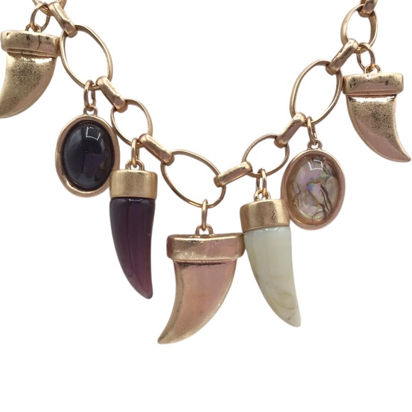 NWT Song of Style Gold Charm Necklace, Boho Talisman Pendant Necklace - Picture 12 of 15